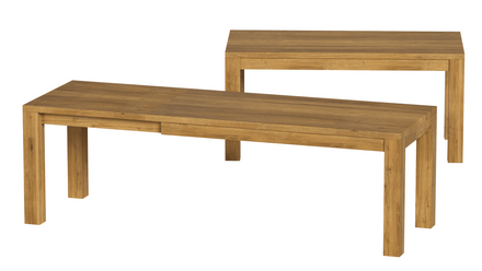 Деревянный кухонный раскладной стол, обеденный из дуба WoodMost 120x60 + 40, натуральный дуб 00020/-ST