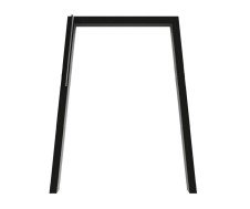Supports, legs for the L table are metal with Loft black powder coating 0002-O