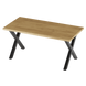 Стол кухонный, обеденный из дуба WoodMost 120x60, столешница натуральный дуб 0004/2-ST