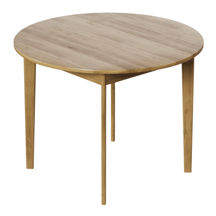 Drewniany, okrągły dębowy stół kuchenny WoodMost Ø 80, dąb naturalny 00017/-ST