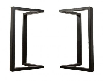 Опори, ніжки для столу Г металеві з чорним порошковим покриттям Loft 0005-O