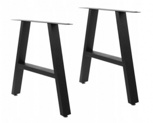 Опори, ніжки для столу А металеві з чорним порошковим покриттям Loft 0006-O