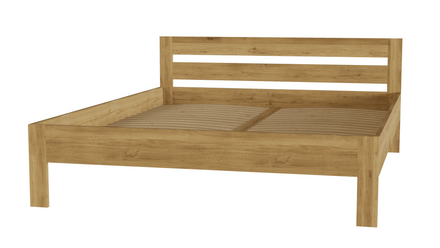 Double bed 160 x 200 made of solid oak oiled 0003-L