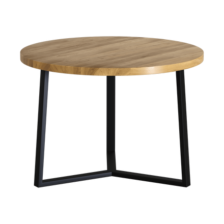 Round kitchen and dining table made of oak WoodMost Ø 80, table top natural oak 00023-ST