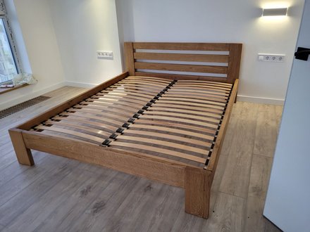 Double bed 140x200 WoodMost from solid oak 0001/2-L