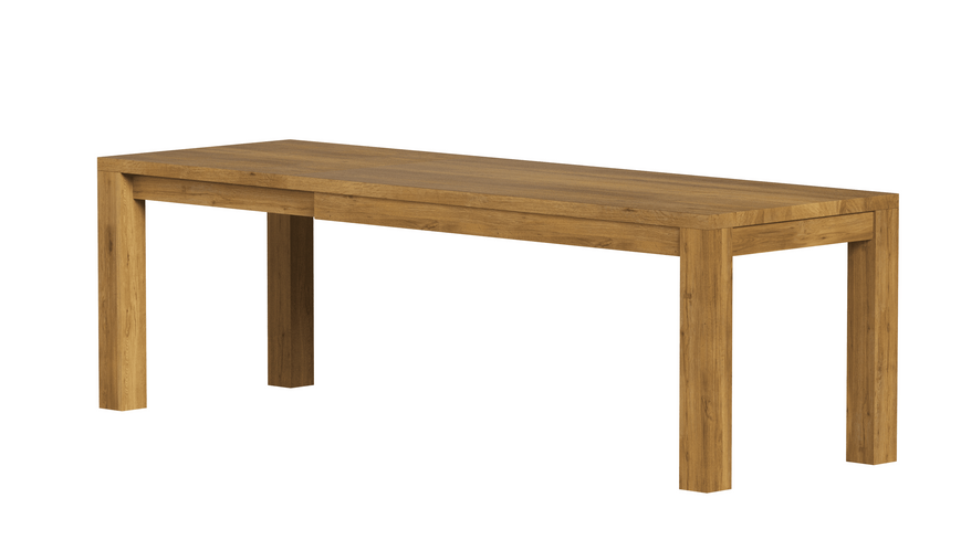 Дерев'яний розкладний стіл кухонний, обідній з дуба WoodMost 120x60 + 40, натуральний дуб 00020/-ST