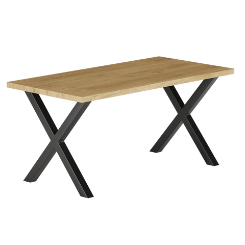 BYO TABLE D LEG 120×60 OAK Buy WoodMost kitchen oak loft table 120x60 with black legs