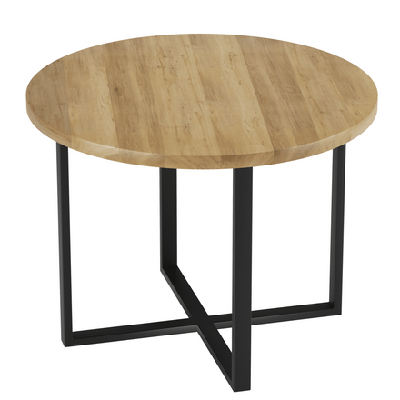 Round kitchen, dining table made of oak WoodMost Ø 80, table top natural oak 00012-ST